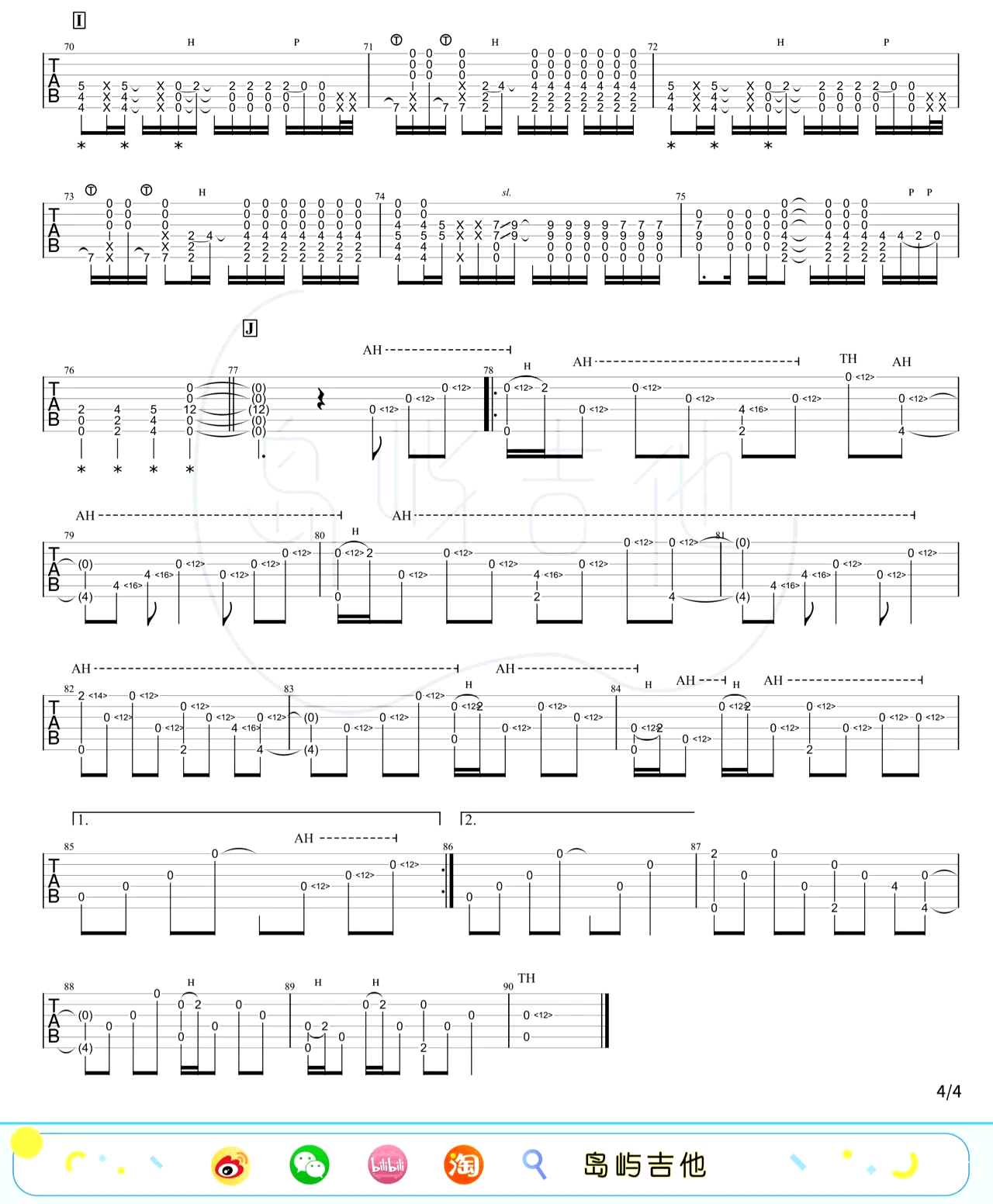 Like A Star指弹吉他谱-独奏教学视频-4